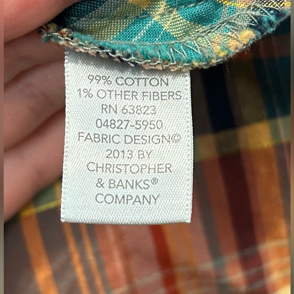 Christopher & Banks zip up flannel shirt size M - Picture 6 of 6